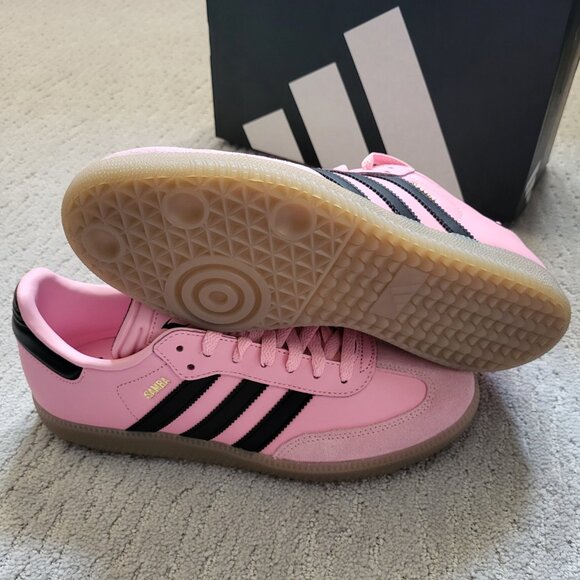 Size 7.5M / 8.5W - Adidas Samba Inter Miami CF Messi Pink IH8158 - AUTHENTIC NEW - Picture 3 of 9